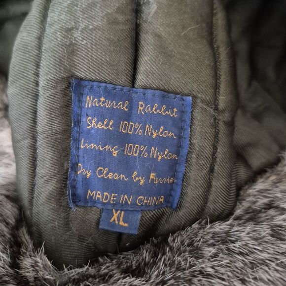 Mab Bomber Red Rabbit Fur Trim Ear Flap Warm Winter Trapper Hat Unisex XL - Picture 7 of 12